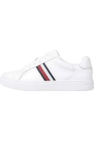 Tommy Hilfiger Sneaker Mujer Essential Court Sneaker Stripes de piel, (White), 37