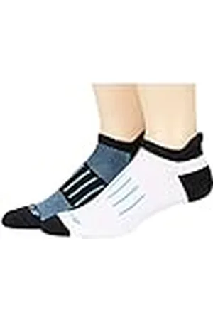 Brooks 741543062 Ghost Midweight 2-Pack Socks Hombre Black/Metallic Blue & White/Metallic Blue Tamaño 25