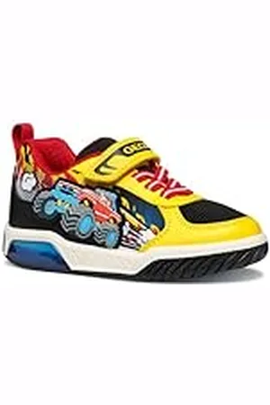 Geox J INEK Boy E, Zapatillas, Yellow/Red, 38 EU