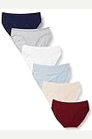 Amazon Braguita de bikini de algodón (disponible en tallas grandes) Mujer, Pack de 6, , 44