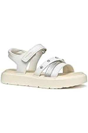 Geox J Sandal KODETTE Gir, Sandalia, White/Silver, 39 EU