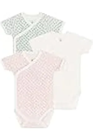 Petit Bateau A0CB9 Body de Nacimiento de Manga Corta, , 12 mois (Pack de 3) Bebita