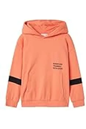 NAME IT NKMNOAS LS RLX Sweat WH BRU, Sudadera con Capucha Niños,