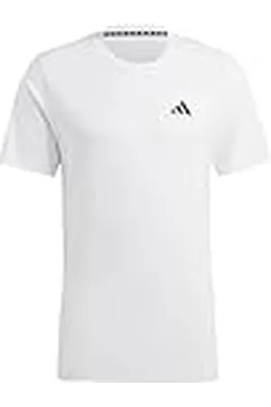 adidas Hombre Train Essentials Feelready Training Tee, White/Black, L