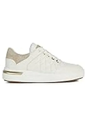 Geox D Dalyla B, Sneakers para Mujer, Multicolor (Off White/Lt Taupe), 39 EU