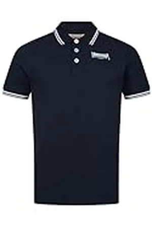 Lonsdale London Eastleigh Camisa de Polo, Azul Marino/Hielo/Blanco Roto, M Masculino-Adulto
