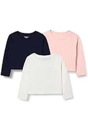 Amazon Camisetas de Manga Larga Niña, Pack de 3, , 8 años
