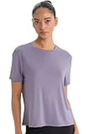 DeFacto Camiseta básica clásica para Mujer de Gran tamaño, cómoda y de Gran tamaño, , Medium
