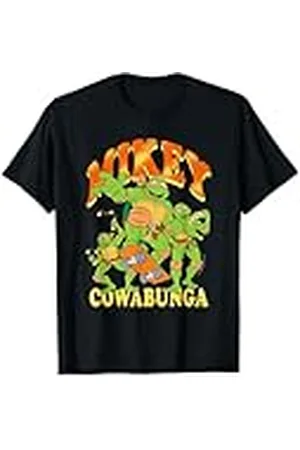 Teenage Mutant Ninja Turtles Mikey Cowabunga Retro Cartoon Camiseta
