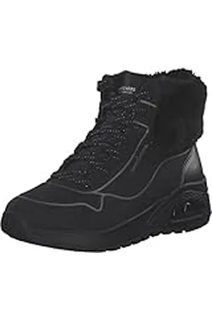 Skechers Uno Rugged-Wintriness, Botas Cortas al Tobillo Mujer, Black, 40 EU