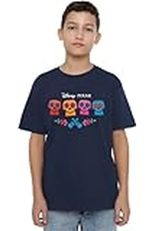 Disney Coco Skull Logo Full Color Unisex Kids T Shirt Camiseta, , 12-13 años para Niños