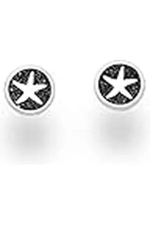 DUR Pendientes Sueño de plata de ley 925 con arena de lava, , 8 mm, O5059, 8 mm, Plata de ley, No es una piedra preciosa