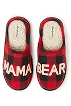 Dearfoams Regalos para mujer a juego para Navidad, día festivo, mamá oso, , 9-10