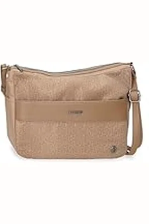 El Potro Luna Bolso Bandolera Beige, 32x25x11 cms, Poliéster con Detalles en Piel Sintética by Joumma Bags