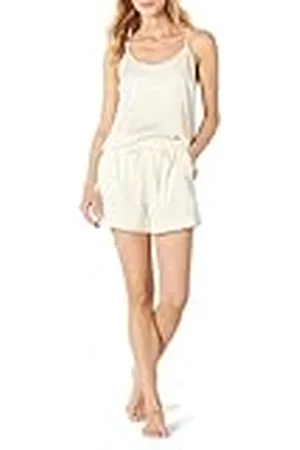 Amazon Conjunto De Pijama De Satén Con Camisa y Pantalones Cortos Mujer, , S