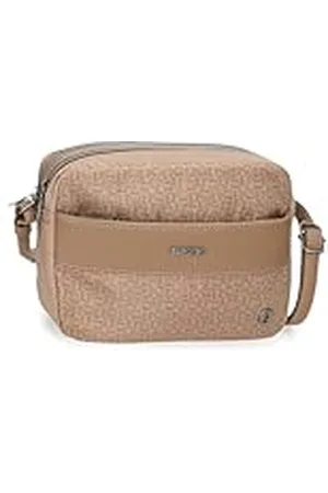 El Potro Luna Bandolera Dos Compartimentos Beige, 25x18x7 cms, Poliéster con Detalles en Piel Sintética by Joumma Bags