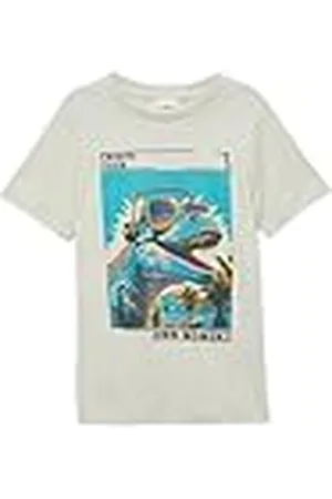 QS by s.Oliver 2163616 Camisetas, Color Blanco Lana, 140 para Niños