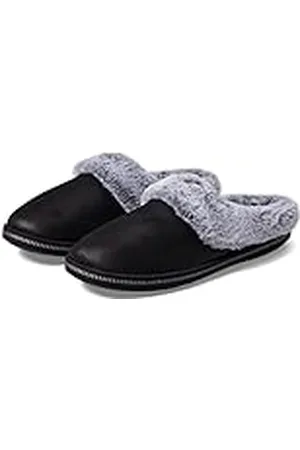 Skechers Cozy Campfire Lovely Life, Pantuflas Mujer, Black Microleather/Faux Fur, 40 EU