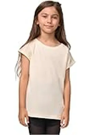 Urban classics Té de Hombro extendido orgánico para niñas Camiseta, Arena Blanca, 110 cm