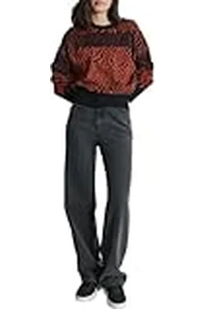 DKNY Dolman Sleeve Tiger Print Sweater Suéter, , L para Mujer