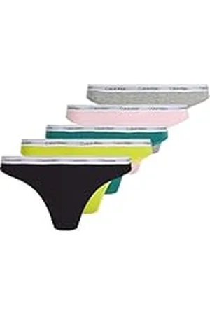 Calvin Klein Thong 5Pk 000QD5221E, Tanga Mujer, , L