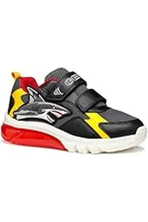 Geox J CIBERDRON Boy B, Zapatillas, Dk Grey/Yellow, 33 EU