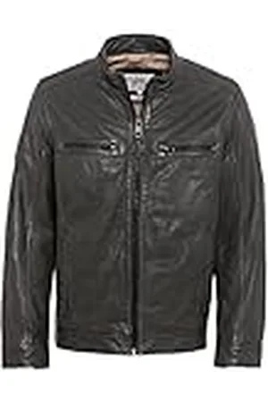Camel Active Chaqueta de piel para hombre 431580/1L21, antracita, 62