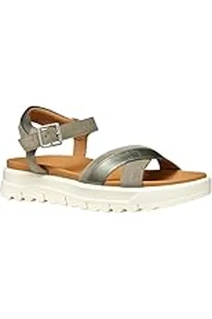 Geox D XAND 2.1S B, Sandalia Plana Mujer, Sage/Dk Green, 40 EU