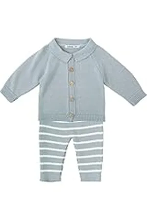 BABIDU Conjunto Jersey de Punto Calado y Polaina sin Pie a Juego, , 3 Meses Unisex bebé