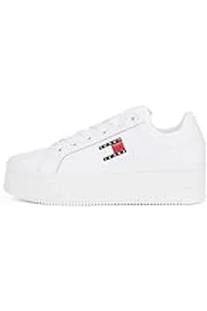 Tommy Hilfiger Sneaker con Suela Cupsole Mujer Flatform con Plataforma, (White), 38