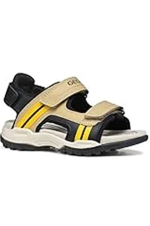 Geox J Borealis Boy A, Sandalia, Beige/Yellow, 33 EU