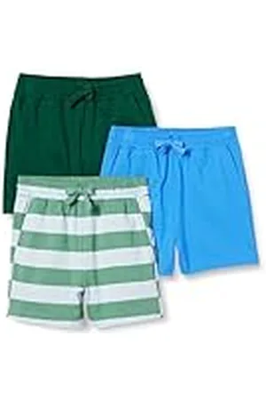 Amazon Pantalones cortos de algodón Niño, Pack de 3, , 9 años