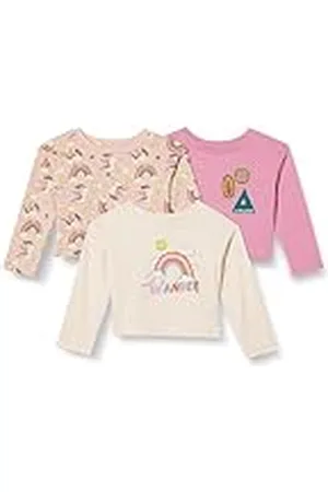 Amazon Camisetas de Manga Larga Niña, Pack de 3, , 4 años