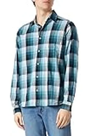 QS by s.Oliver 2141203 Camisa de Manga Larga, Corte Regular, , L Hombre