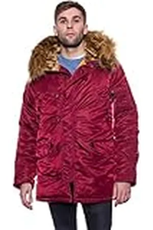 Alpha Industries N3B VF 59 Chaqueta, Rojo (Burgundy-184), XL para Hombre