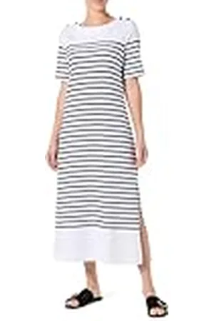 Armor.lux Robe Longue Rayée À Col Rond en Coton Rustique Héritage Femme Vestido, , XXXL para Mujer