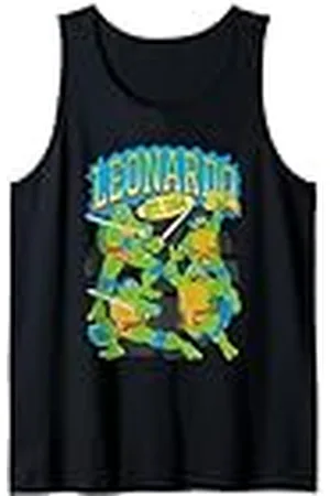 Teenage Mutant Ninja Turtles Leonardo Poses Retro Cartoon Camiseta sin Mangas