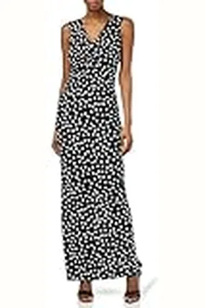 Gina Bacconi Jersey Maxi Dress Vestido de cóctel, Black/White, 38 para Mujer