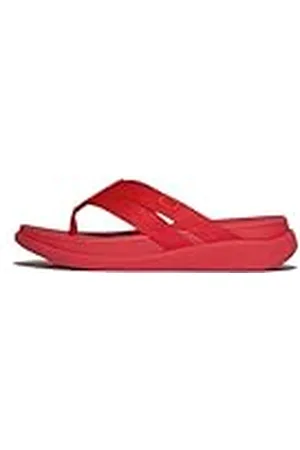 FitFlop F-Mode Go Webbing Flatform Strappy Flip-Flops, Chanclas Mujer, Red, 39 EU