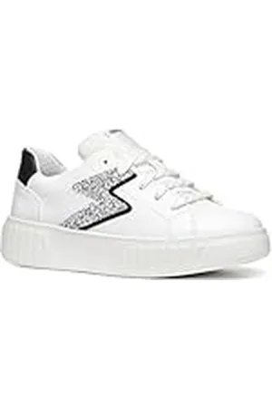 Geox J MIKIROSHI Girl A, Zapatillas, White/Silver, 37 EU