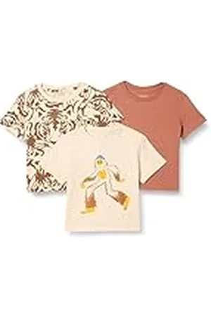 Amazon Camisetas de algodón Niño, Pack de 3, , 5 años