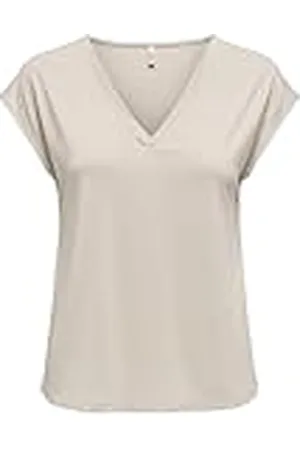ONLY Onlfree Life S/S Mod.v-Neck Top Jrs Noos, Piedra Pumice, S Mujeres