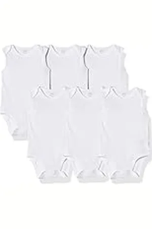 Amazon Bodies sin Mangas Unisex Bebés, Pack de 6, , 18 meses