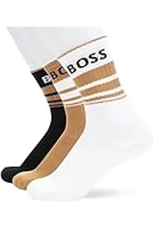 HUGO BOSS 3P QS Rib Stripe CC, Calcetines cortos de los hombres,