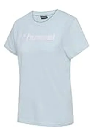 Hummel HmlMOVER Camiseta de algodón S/S para Mujer, Azul bebé, XL
