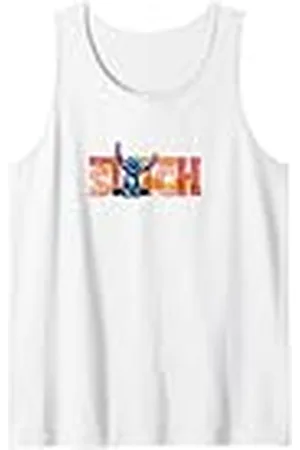 Disney Lilo & Stitch Cute Stitch Sitting Logo Camiseta sin Mangas