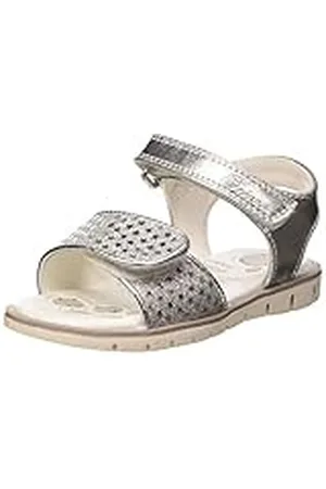 chicco Sandalo Cassia, Sandalias con Punta Abierta Niñas, Plateado (Argento 020), 25 EU