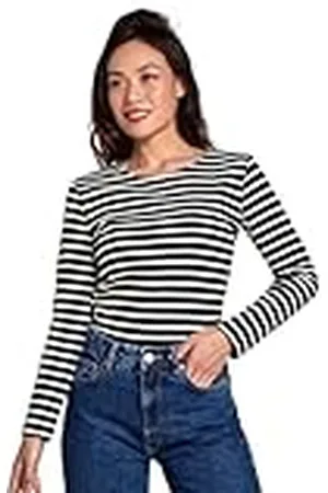 Armor.lux Marinière Lesconil À Manches Longues en Coton Épais Femme Suéter, , 4XL para Mujer