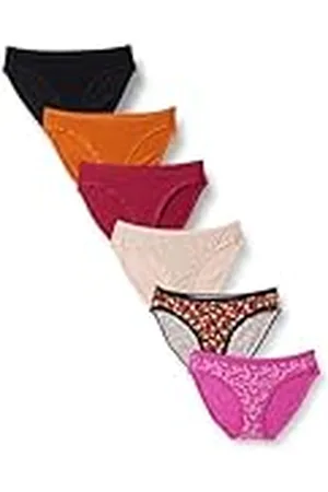 Amazon Braguita de Bikini de algodón (Disponible en Tallas Grandes) Mujer, Pack de 6, , 48