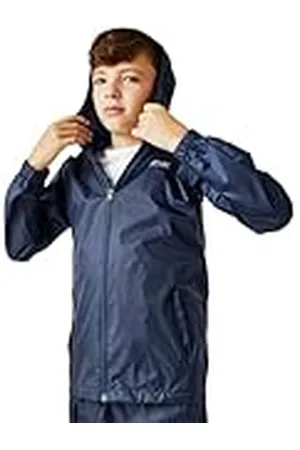 Regatta Chaqueta Jacket III Impermeable y Transpirable Ligera sin Forro con Capucha Jackets Waterproof Shell, Unisex niños, , 15-16